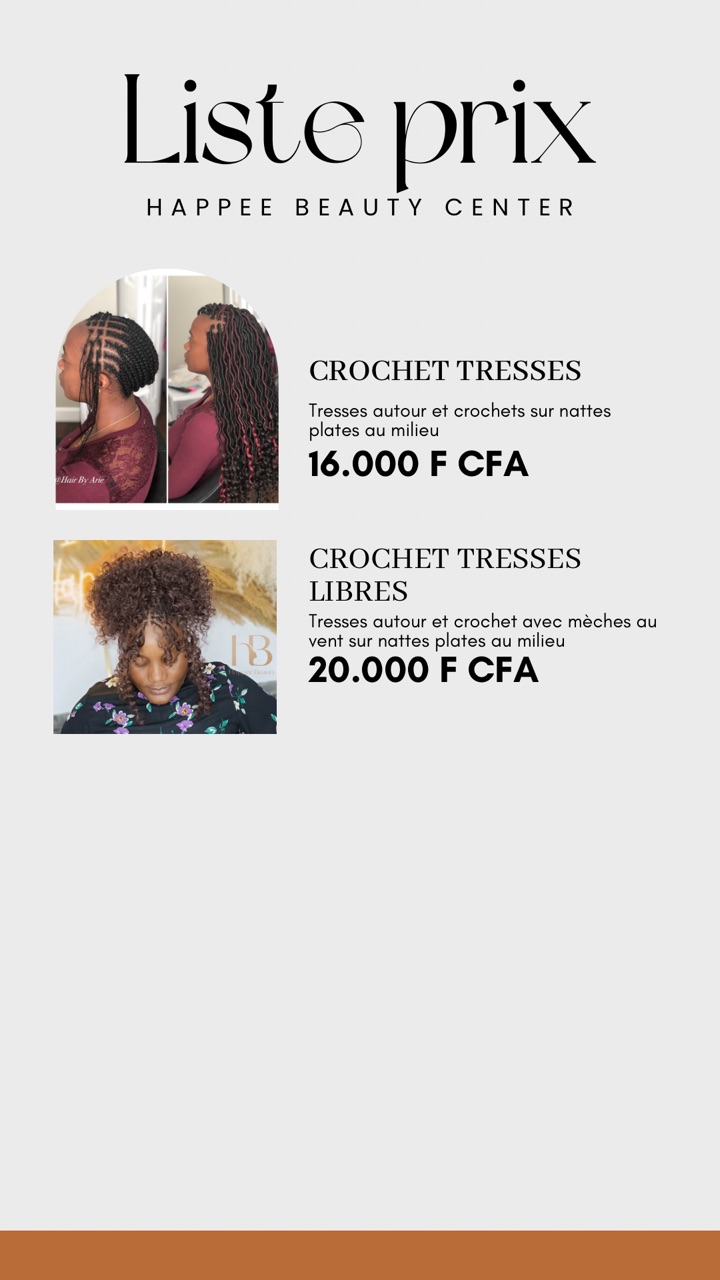Crochet & tresses fines à l'avant